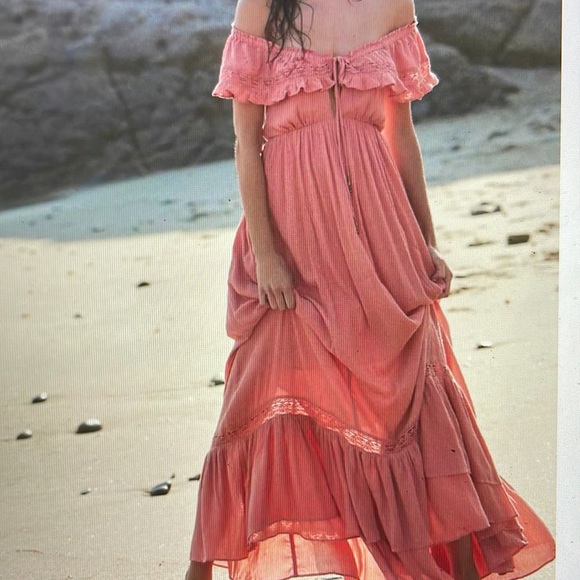 Free people Moonlight ocean maxi in burnt coral - Picture 1 of 5